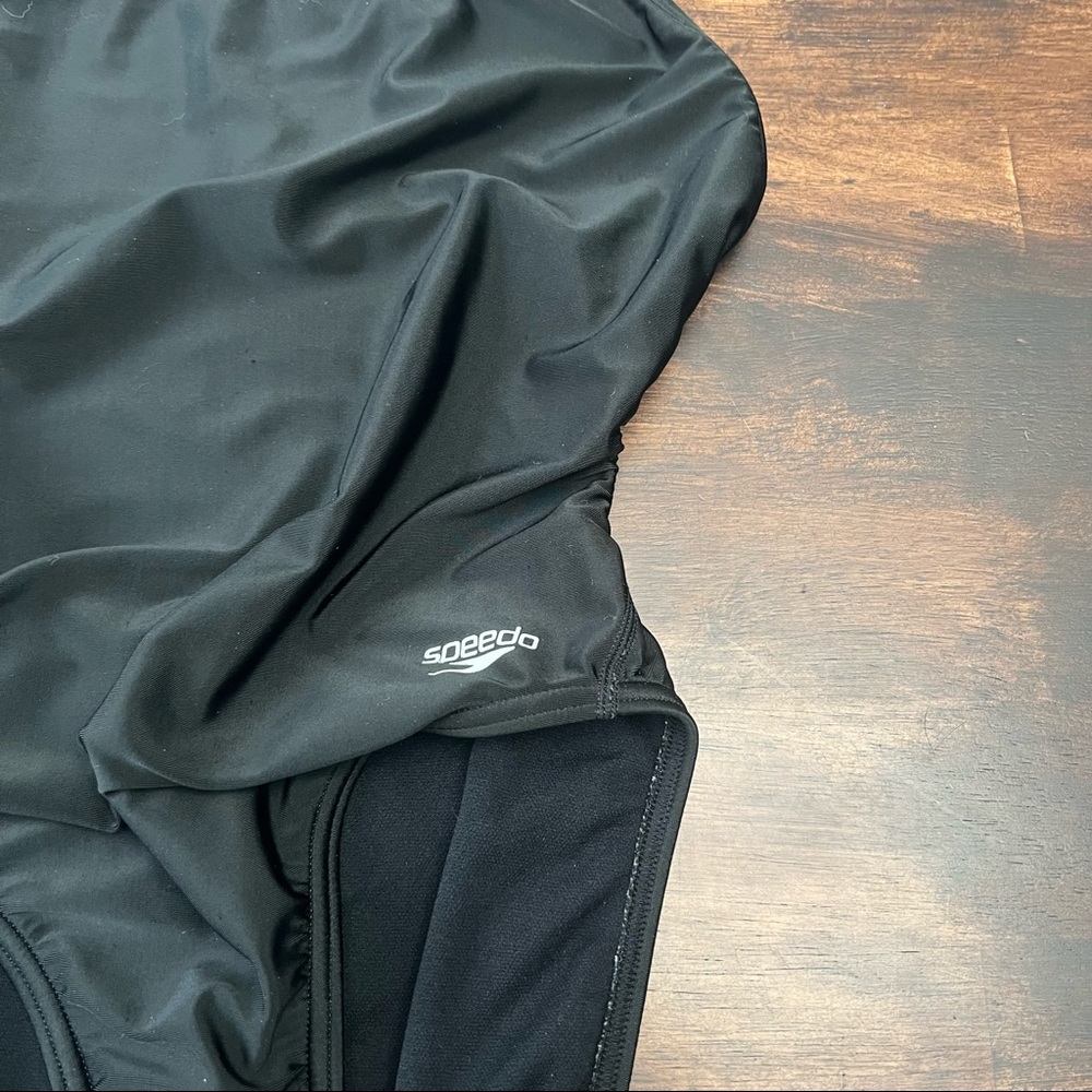 Speedo Black Solid Super Proback Prolt Onepiece S… - image 5